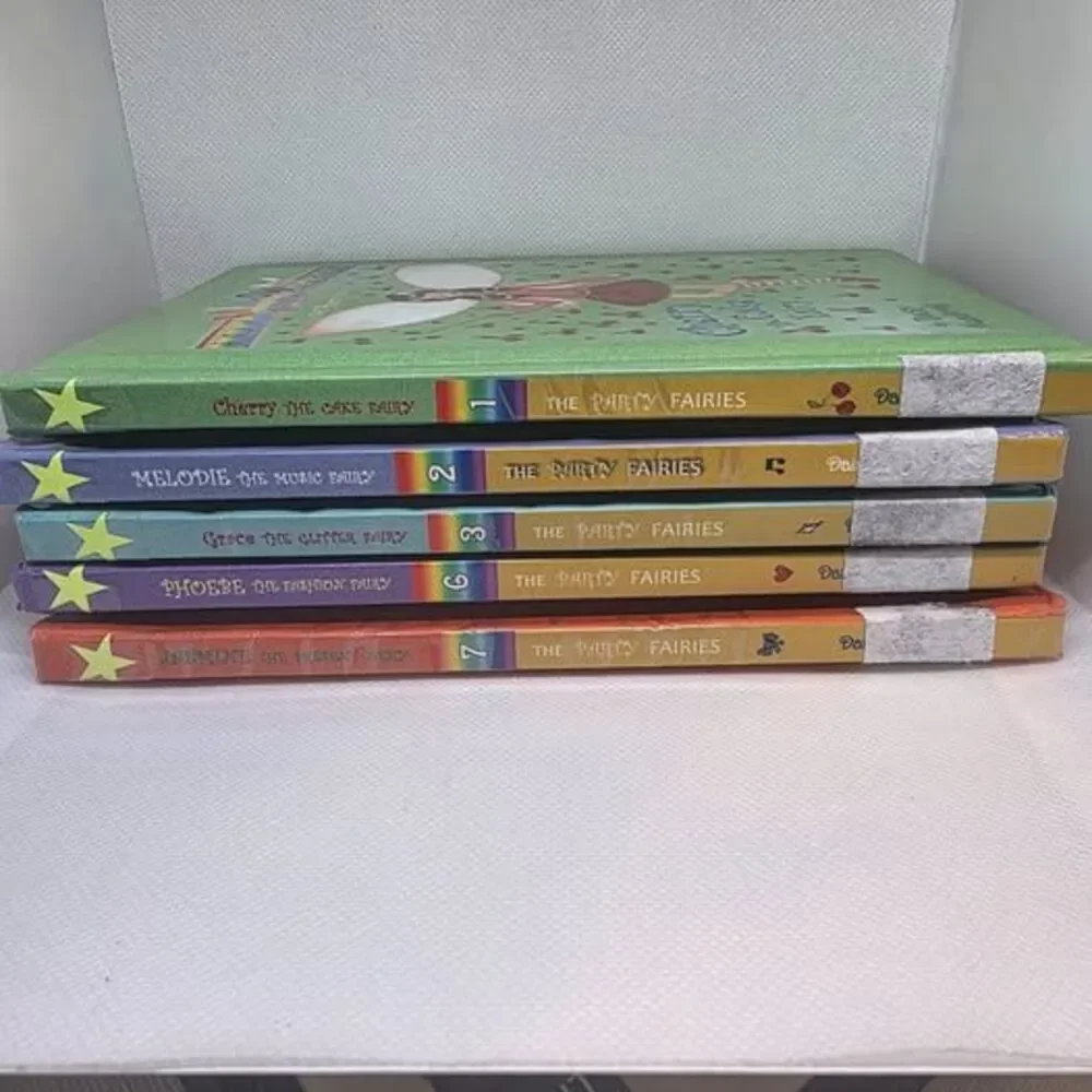 Rainbow Magic The Party Fairies By Daisy Meadows Books 1-2-3-6-7 Ex-Library